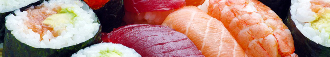 Eating Chinese Sushi at Mr. Wok & Sushi restaurant in Tenafly, NJ.
